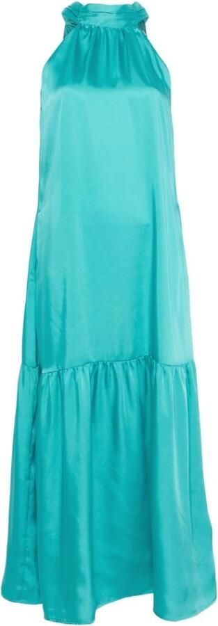 Liu Jo Turquoise Uitlopende Jurk Elegante Stijl Blue Dames - Foto 4