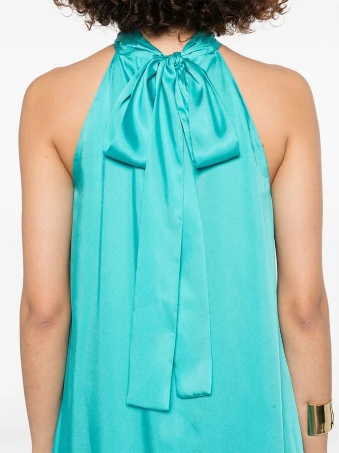 Liu Jo Turquoise Uitlopende Jurk Elegante Stijl Blue Dames