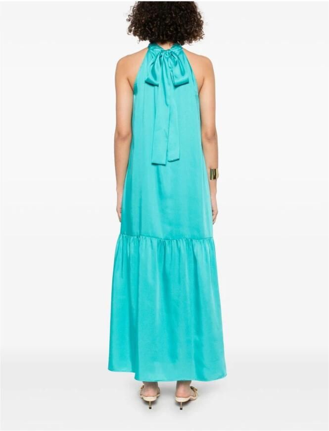 Liu Jo Turquoise Uitlopende Jurk Elegante Stijl Blue Dames - Foto 2