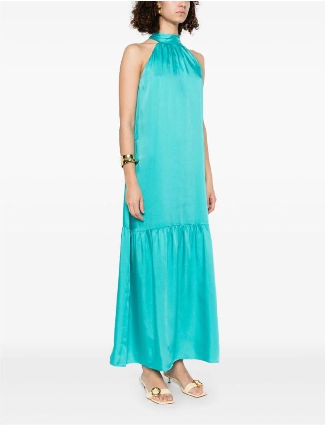 Liu Jo Turquoise Uitlopende Jurk Elegante Stijl Blue Dames - Foto 3