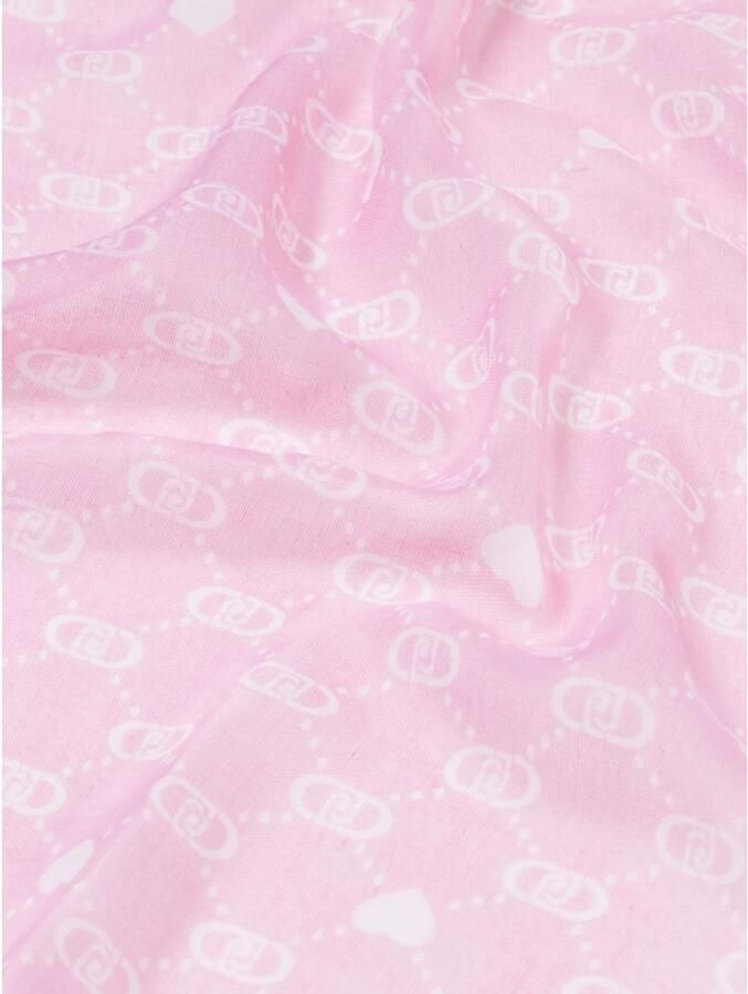 Liu Jo White Sjaal met franjes model 'VALENTINO'