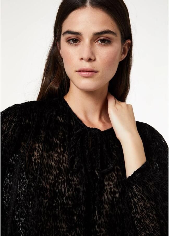 Liu Jo Velvet Devore Blouse Black Dames - Foto 2