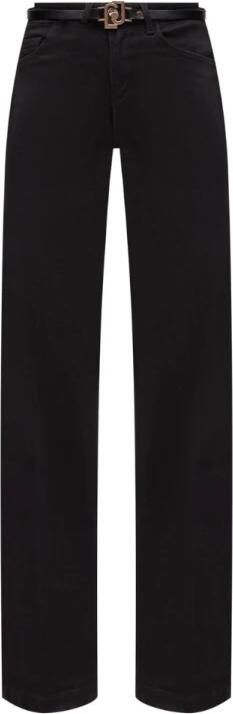 Liu Jo Zwarte Flare Riem Hoge Taille Jeans Black Dames - Foto 9