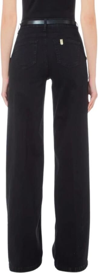 Liu Jo Zwarte Flare Riem Hoge Taille Jeans Black Dames - Foto 6