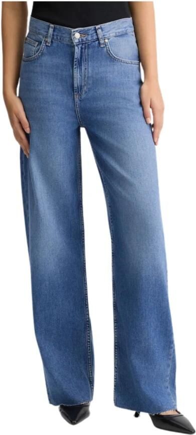 Liu Jo Hoge Taille Denim Jeans Blauw Blue Dames