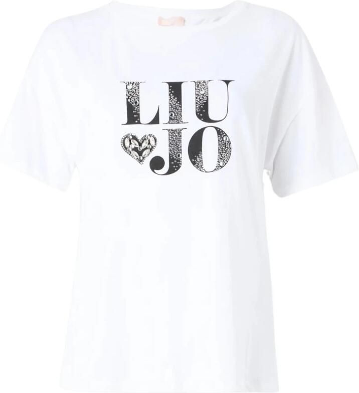 Liu Jo Katoenen T-shirt met korte mouwen voor vrouwen White Dames - Foto 2