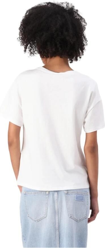 Liu Jo Katoenen T-shirt met korte mouwen voor vrouwen White Dames - Foto 3