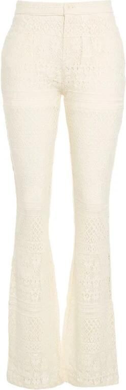 LIU JO Dames Broeken Pizzo Macrame Tp Pants Creme - Foto 11