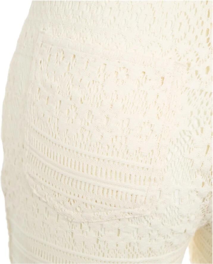 LIU JO Dames Broeken Pizzo Macrame Tp Pants Creme - Foto 6