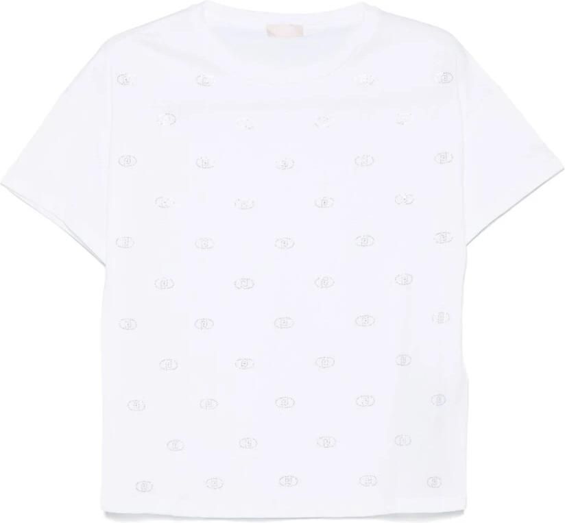 Liu Jo Katoenen T-shirt met korte mouwen voor vrouwen White Dames - Foto 2