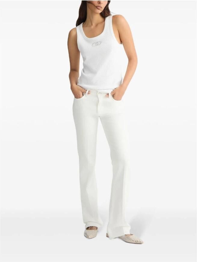 Liu Jo Witte Jeans met Studded Logo Detail White Dames - Foto 6