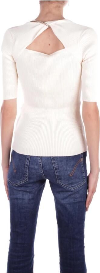 Liu Jo Witte Sweater met Cut-Out Detail White Dames