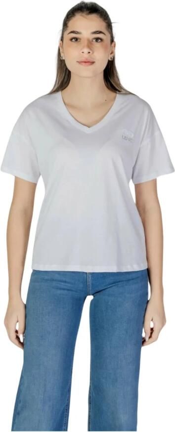 Liu Jo Katoenen T-shirt korte mouwen lente zomer White Dames - Foto 6
