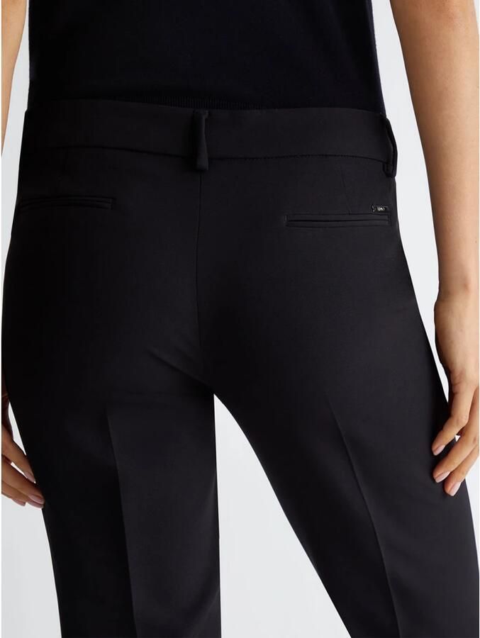 Liu Jo Aansluitende Skinny Broek met Rits en Knoop Black Dames