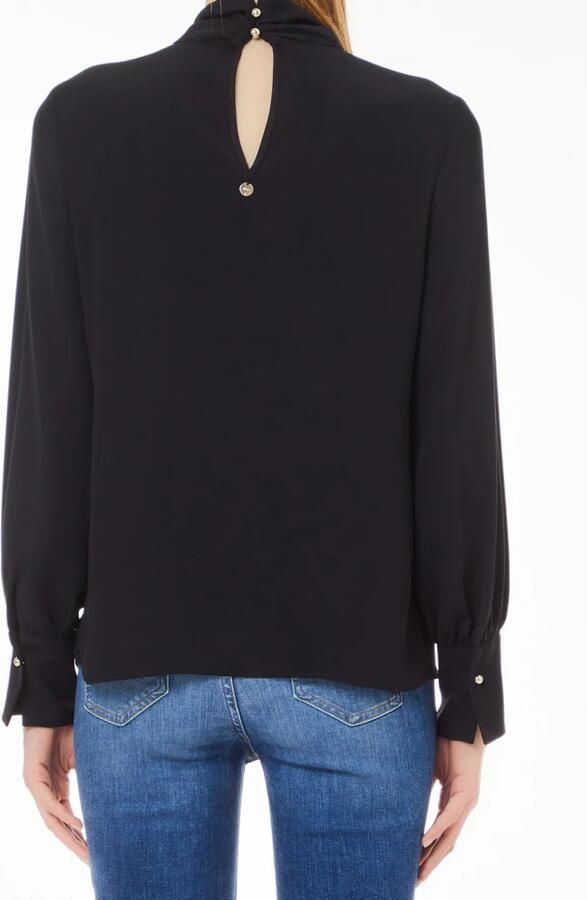 Liu Jo Zwarte Shirt met Knoop Detailing Black Dames - Foto 3