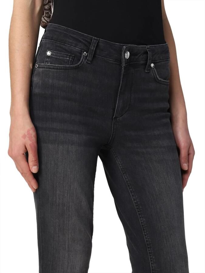 Liu Jo Zwarte Denim Jeans Divine Bottom Up Black Dames