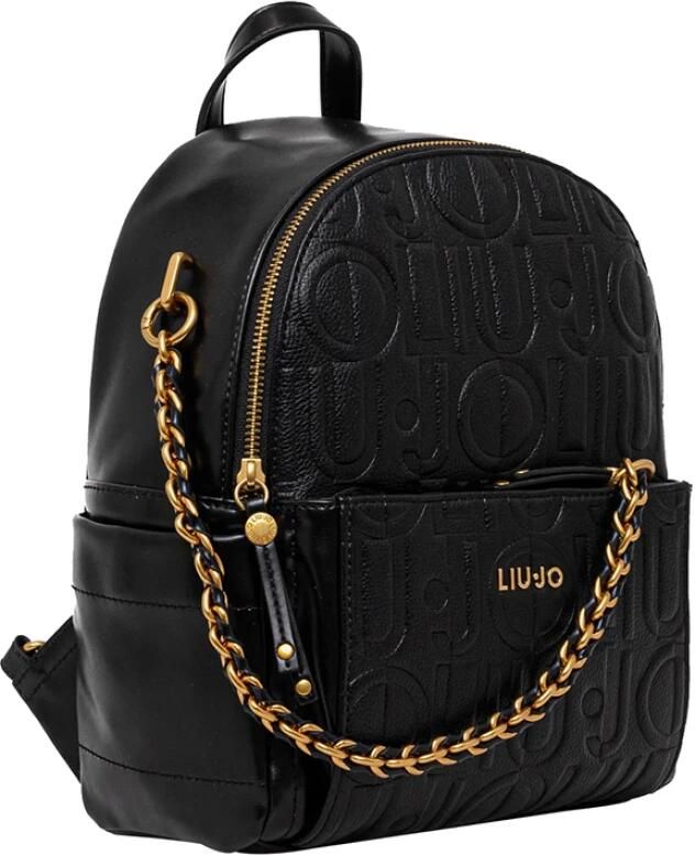 Liu Jo Zwarte Elegante Rugzak met Fonkelende Details Black Dames - Foto 5