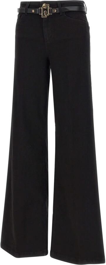 Liu Jo Zwarte Flare Riem Hoge Taille Jeans Black Dames - Foto 5