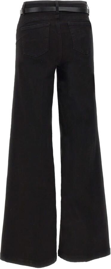 Liu Jo Zwarte Flare Riem Hoge Taille Jeans Black Dames - Foto 4