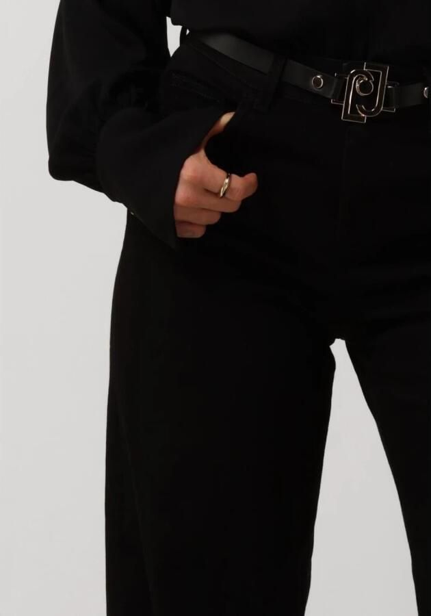 Liu Jo Zwarte Flare Riem Hoge Taille Jeans Black Dames