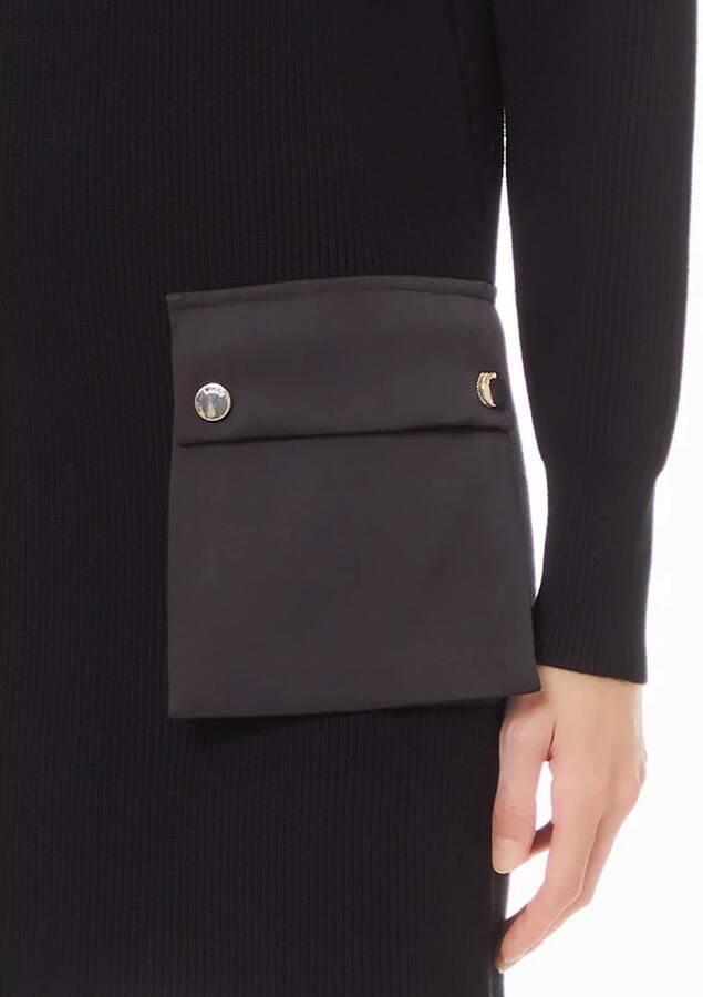 Liu Jo Veelzijdige ECS Abito Maglia Mini Jurk Black Dames