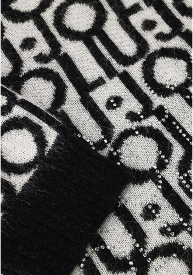 Liu Jo Zwarte Gebreide Trui met Gele Strepen Black Dames