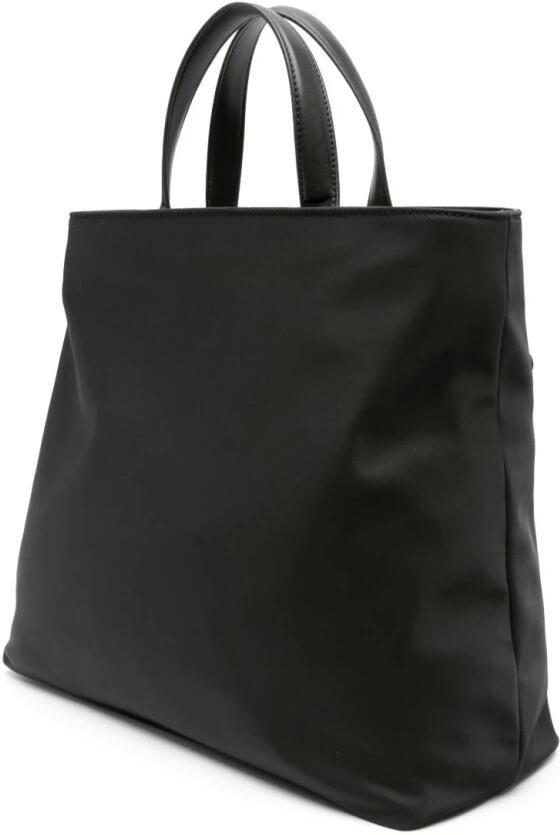 Liu Jo Zwarte Nylon Winkelmand met Metalen Ketting Black Dames - Foto 4