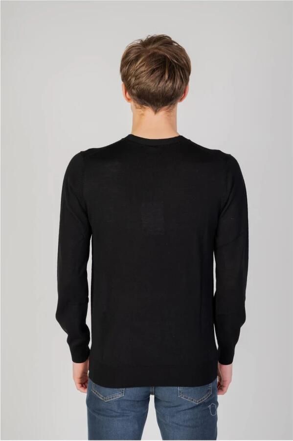 Liu Jo Zwarte Katoenen Gebreide Kleding Slip-On Sluiting Black Heren