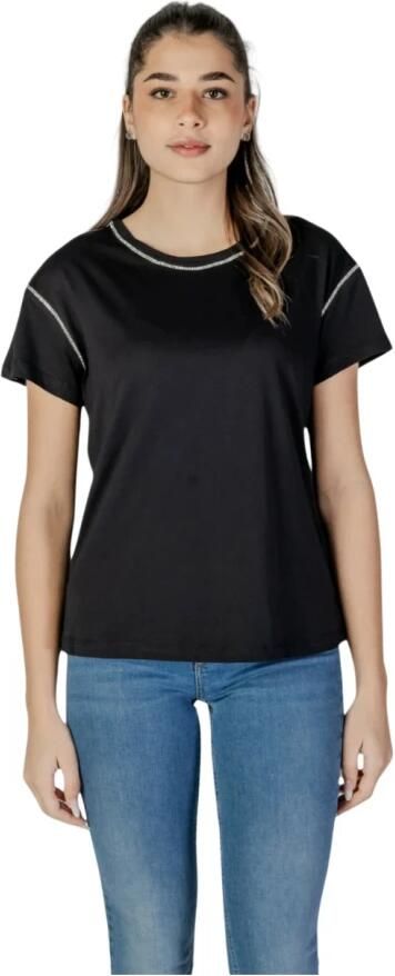 Liu Jo Korte mouw katoenen T-shirt lente zomer Black Dames - Foto 5