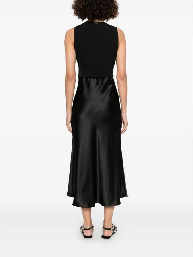 Liu Jo Zwarte Lange Jurk met Ingebouwd Vest Black Dames - Foto 2