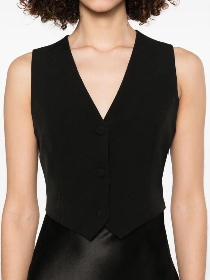 Liu Jo Zwarte Lange Jurk met Ingebouwd Vest Black Dames - Foto 3