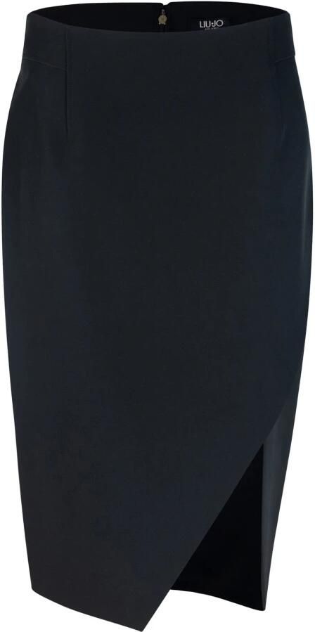 Liu Jo Zwarte Midi Tailored Rok Ritssluiting Black Dames - Foto 3