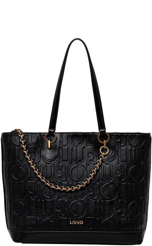 Liu Jo Zwarte schoudertas met gouden details Black Dames - Foto 3