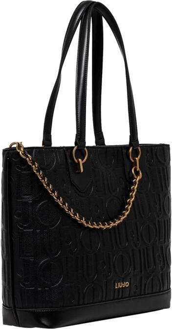 Liu Jo Zwarte schoudertas met gouden details Black Dames - Foto 4