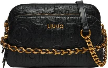 Liu Jo Zwarte schoudertas met gouden details Black Dames - Foto 3