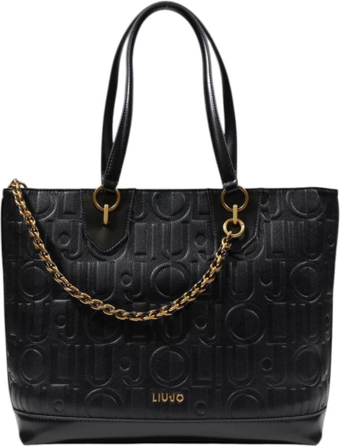 Liu Jo Zwarte schoudertas met gouden details Black Dames - Foto 5