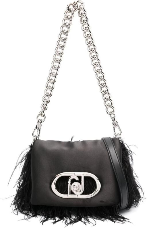 Liu Jo Zwarte Foldover Ketting-Link Schoudertas Black Dames - Foto 5