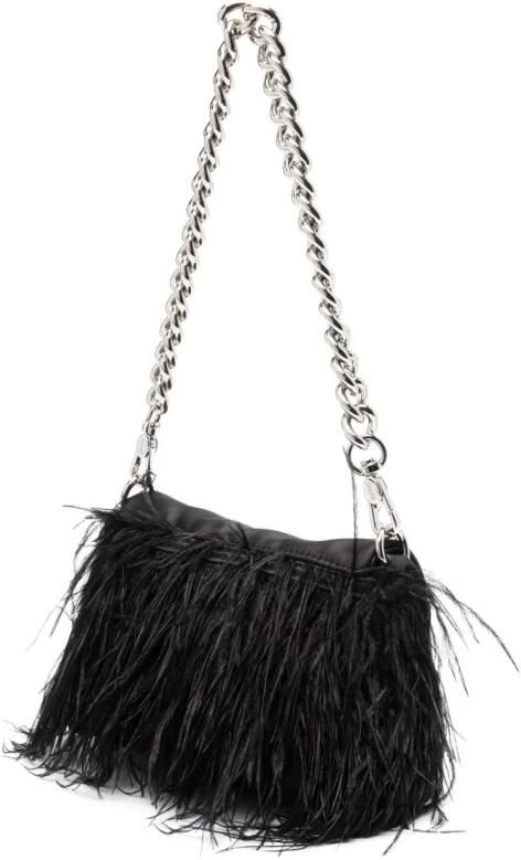 Liu Jo Zwarte Foldover Ketting-Link Schoudertas Black Dames - Foto 4