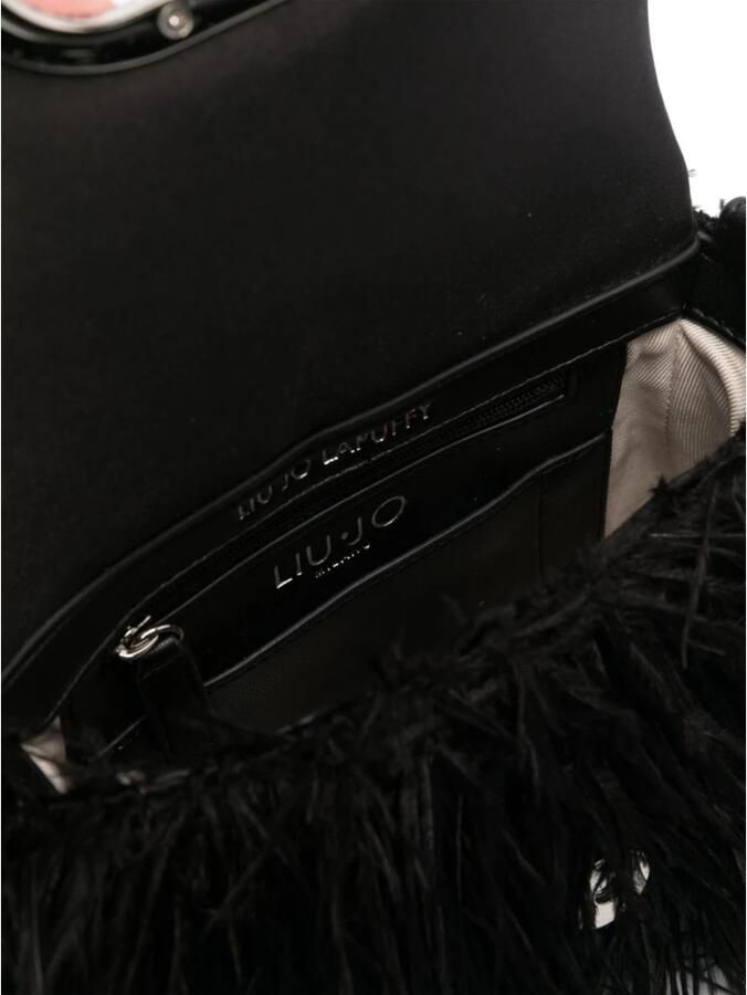 Liu Jo Zwarte Foldover Ketting-Link Schoudertas Black Dames - Foto 2