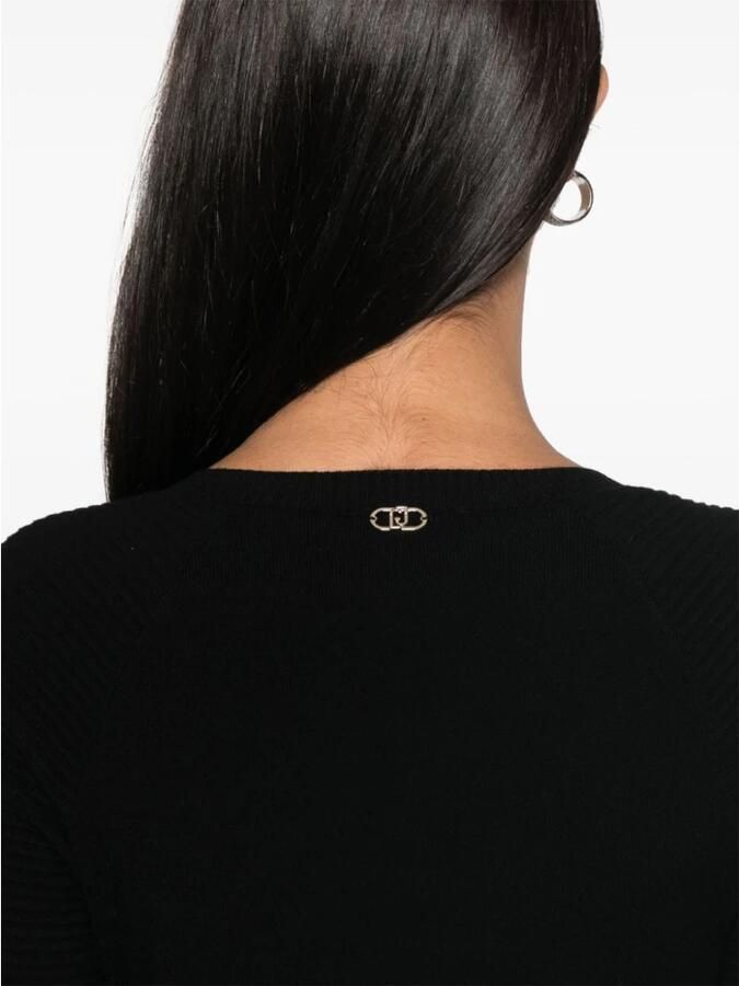 LIU JO Dames Truien & Vesten Ecs Maglia Chiusa M l 2 Zwart - Foto 6