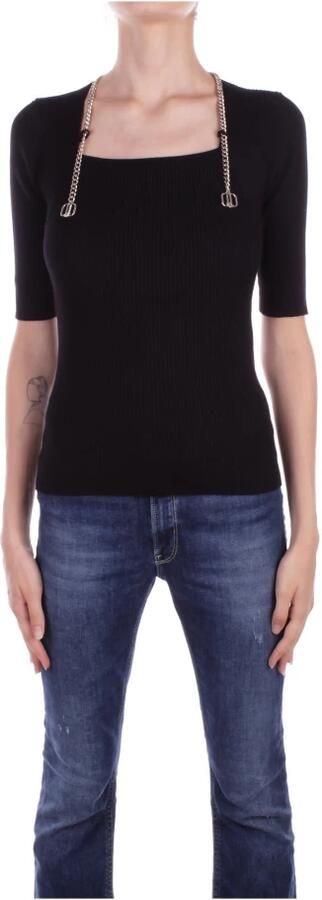 Liu Jo Zwarte Sweater met Cut-Out Details Black Dames - Foto 6
