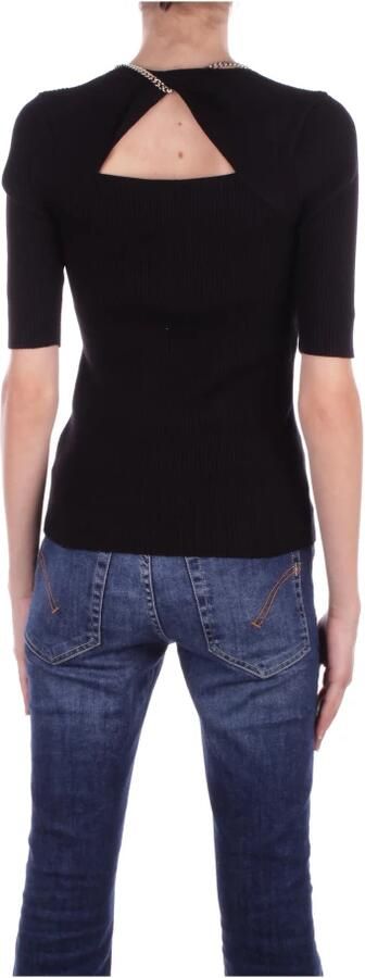 Liu Jo Zwarte Sweater met Cut-Out Details Black Dames