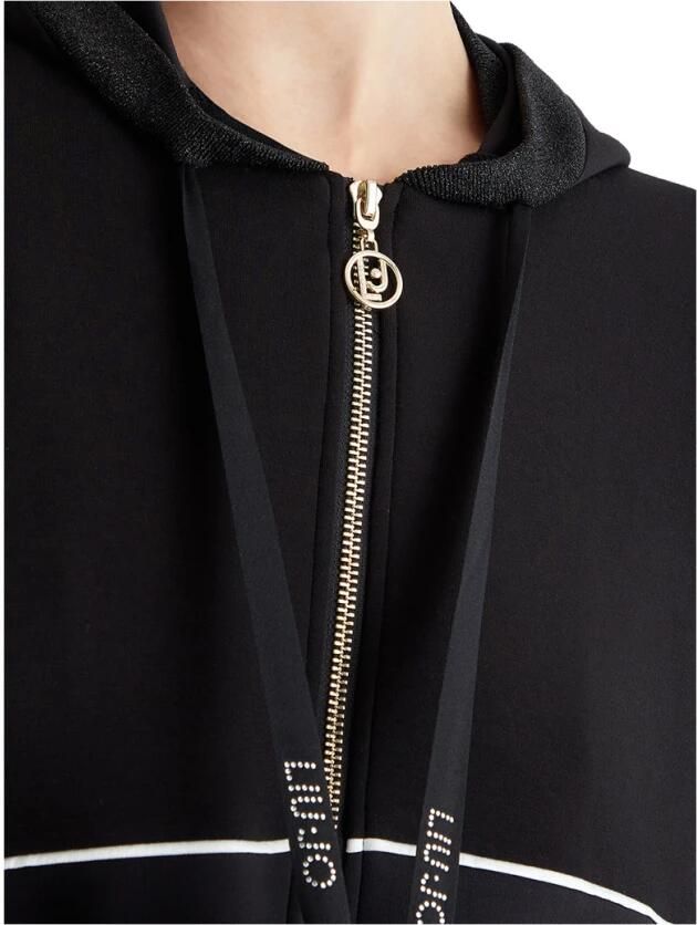 LIU JO SPORT Sweatjack met capuchon en tunnelkoord