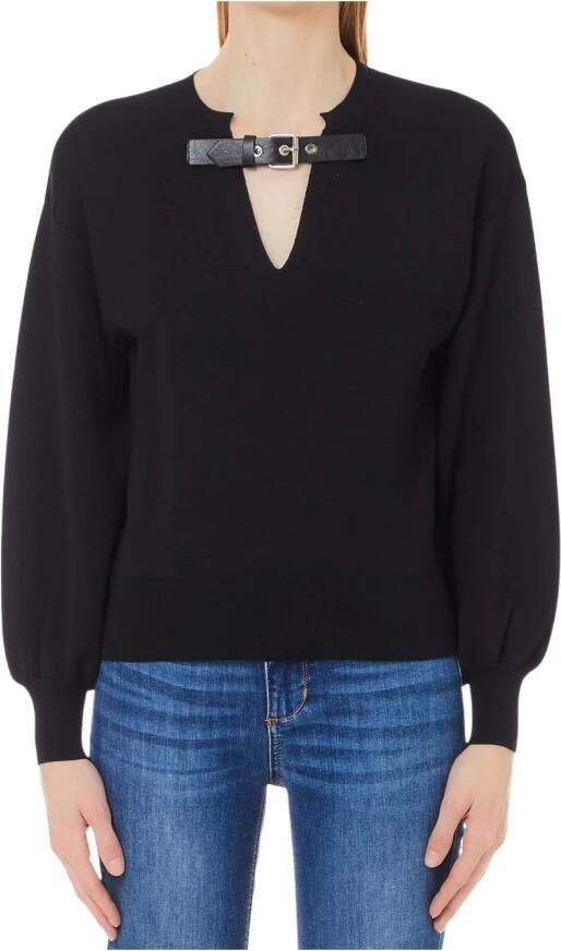 Liu Jo Dames Trui met Bandje aan de Voorkant Black Dames - Foto 4
