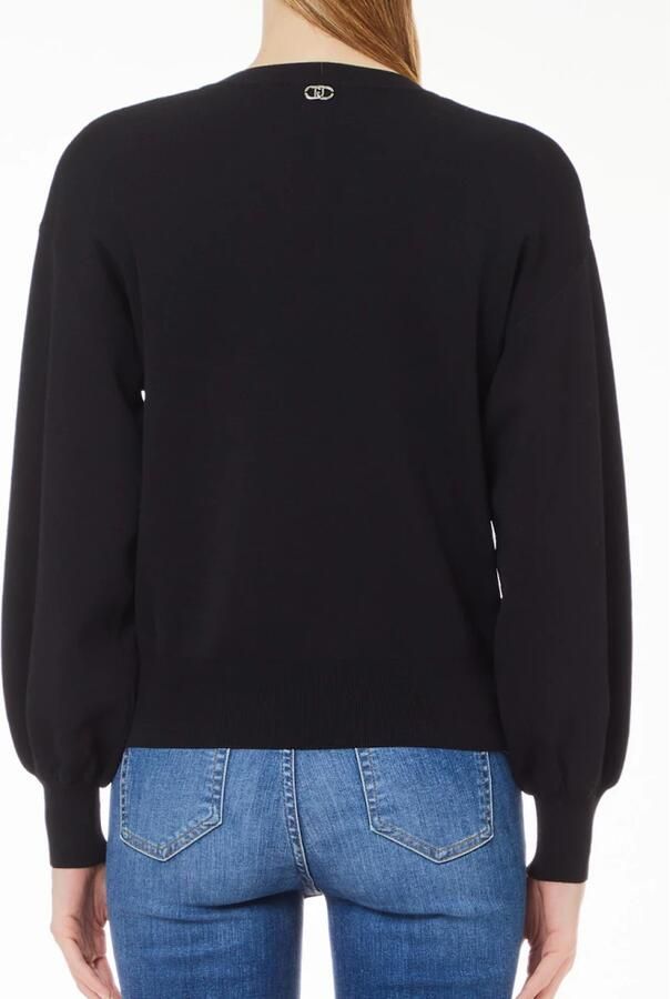 Liu Jo Dames Trui met Bandje aan de Voorkant Black Dames - Foto 3