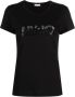 Liu Jo Logo en Strass Dames T-shirt Black White Gray Dames - Thumbnail 2