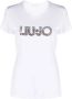 Liu Jo Logo en Strass Dames T-shirt Black White Gray Dames - Thumbnail 1