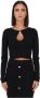 Liu Jo Dames Jewel Neck Cropped Sweater Black Dames - Thumbnail 2
