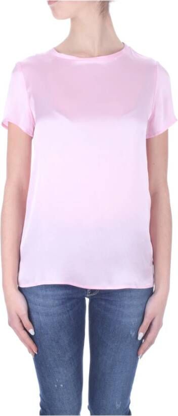Liu Jo Luxe Zijden T-Shirt Roze Dames