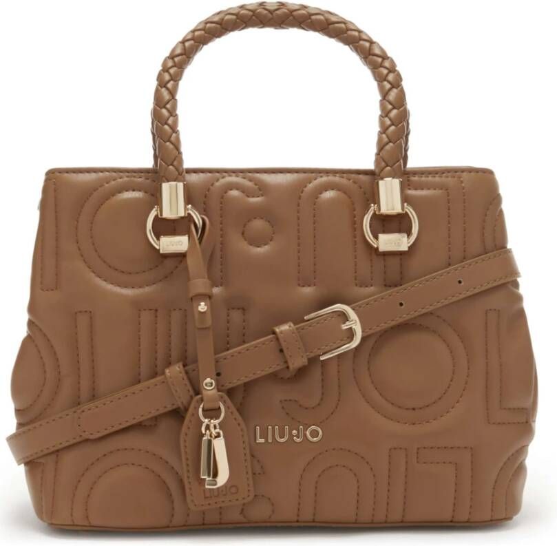 Liu Jo Manhattan Satchel S Dubbele Rits Brons Karamel Bruin Dames